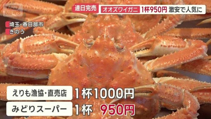 地元・北海道より50円安い1杯950円で販売