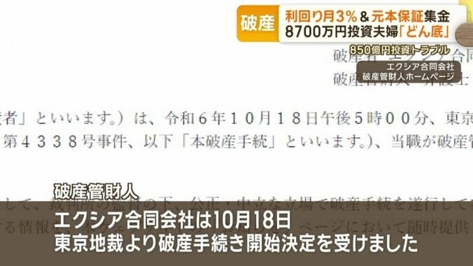 「破産手続き開始決定」