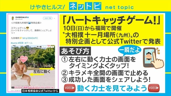 日本相撲協会が“笑撃”ゲームをTwitterで公開 「くっそシュール（笑）」とSNSで話題 1枚目