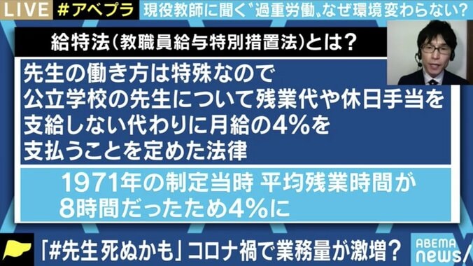 「やりがい搾取」「残業代ゼロ」「定額働かせ放題」…悲痛な #先生死ぬかも の背景に50年前の「給特法」 4枚目