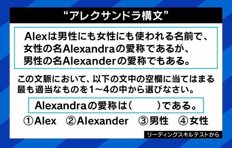 中学生正答率38％の「アレクサンドラ構文」 &ldquo;機能的非識字&rdquo;にはリスクも？ 「IQとは違いトレーニングで良くなる」鍛え方は