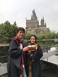 草刈正雄 岡田結実とハリポタのコスプレ2ショット公開