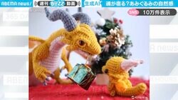 投稿者「あみぐるみが動き出しちゃった」←生きてるようなドラゴン親子に「なんか…優しい世界」「ちびさんのサイズと丸っこさ可愛すぎ」