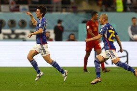 【W杯】堂安＆田中ゴール、日本の大逆転でスタジアム爆発的な盛り上がり！　スペイン戦で2-1勝ち越し