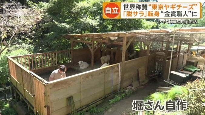 堀さん自作の小屋