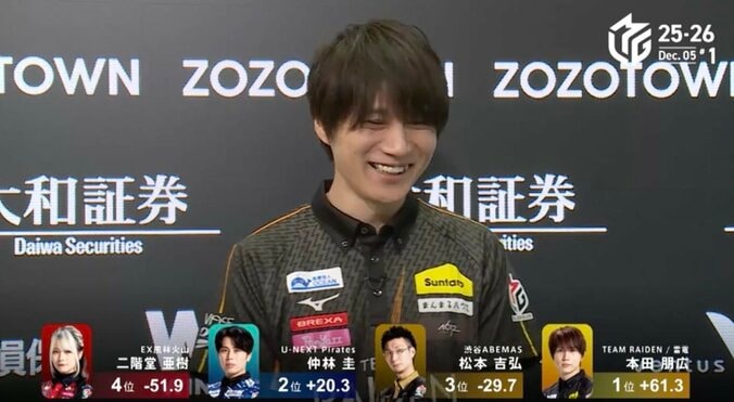 ファン悶絶…イケメン雀士“破顔”の瞬間