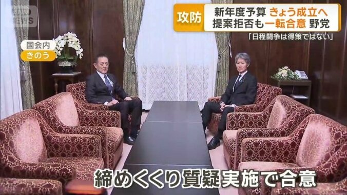 「締めくくり質疑」を行うことで合意