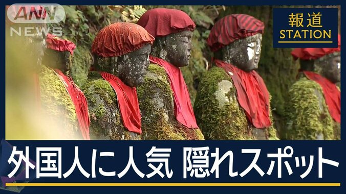 外国人に人気の“隠れスポット”並び地蔵とコケと紅葉…ミシュラン2つ星『憾満ケ淵』 1枚目