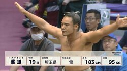 四股で背中もバキバキ…豪快な投げも（複数カット）