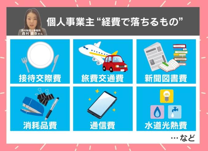 個人事業主“経費で落ちるもの”