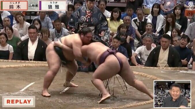 腕を極められた狼雅