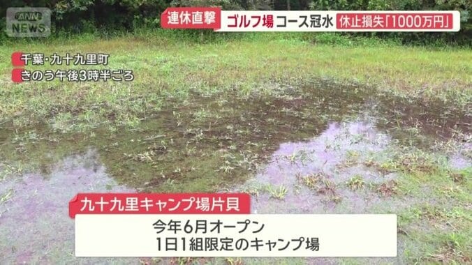 地面には水たまりが