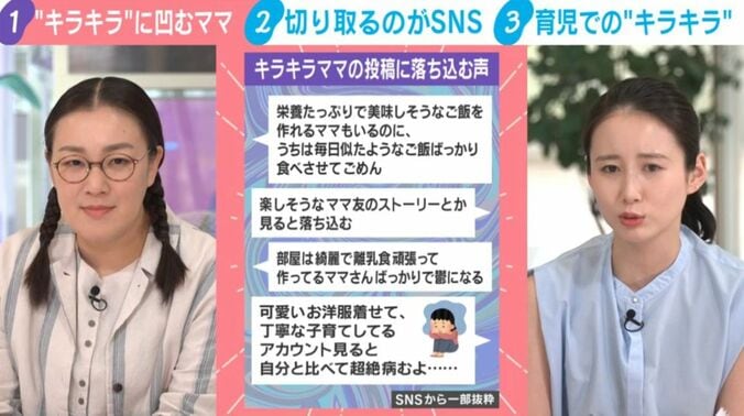 キラキラママの投稿に落ち込む声