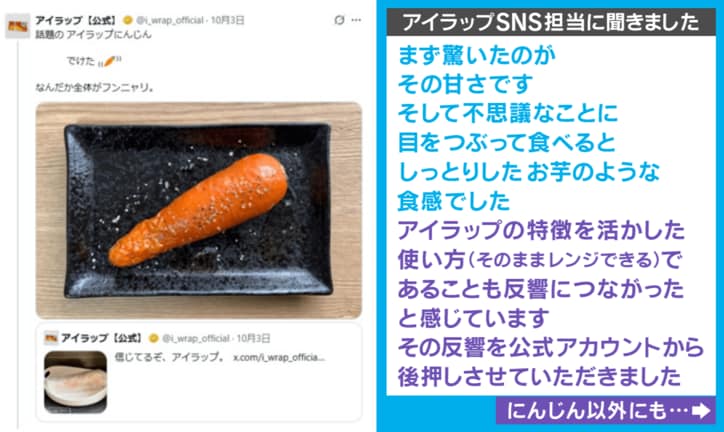 SNSで話題の“まるごとにんじん”