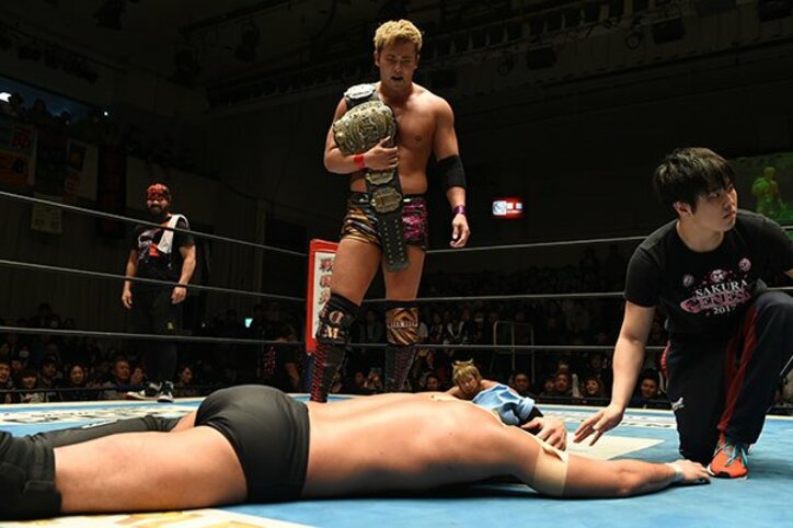 オカダ、柴田をKO！4.9両国決戦に向けヒートアップ「根性見せてくださいよ、この野郎！」