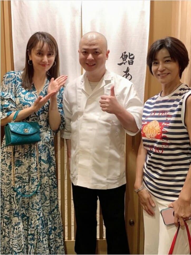 矢田亜希子、高嶋ちさ子の“誕生日お祝い”で寿司屋を訪問「最高でした」