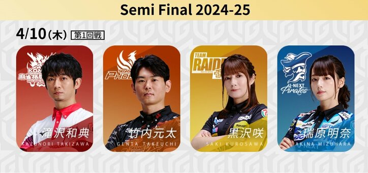 リーグ2～5位の直接対決 ファイナル進出に向けた激しい戦い／麻雀・Mリーグ