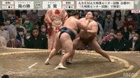 見た目にも苦しそうな厳しいのど輪 隆の勝、苦悶の表情にファンも心配「痛そう」「耐えたんか」