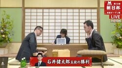 石井健太郎五段が片上大輔七段下す　1日2勝／将棋・朝日杯将棋オープン戦