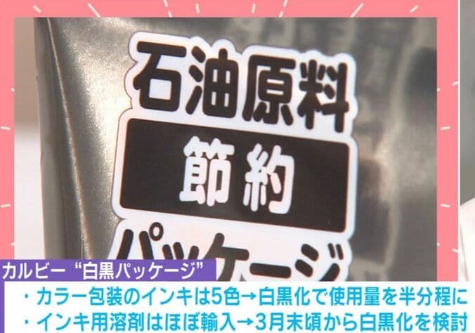 白黒パッケージのポテトチップス