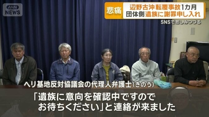 団体側が遺族に謝罪申し入れ
