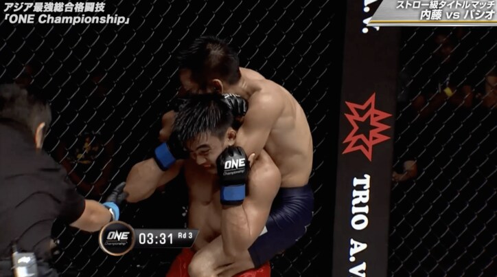 【ONE】内藤のび太、まるでジャイアンとの決闘スタイル 粘り強い執拗なタックルで勝利