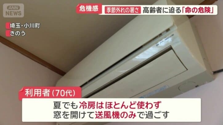 夏でも冷房はほとんど使わないという
