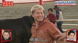 闘牛に乗りたい天心 VS 止めたいマネージャーが大揉め！ 那須川天心のロケ初挑戦の様子に千鳥が大笑い「このあとボコボコの殴り合い？」