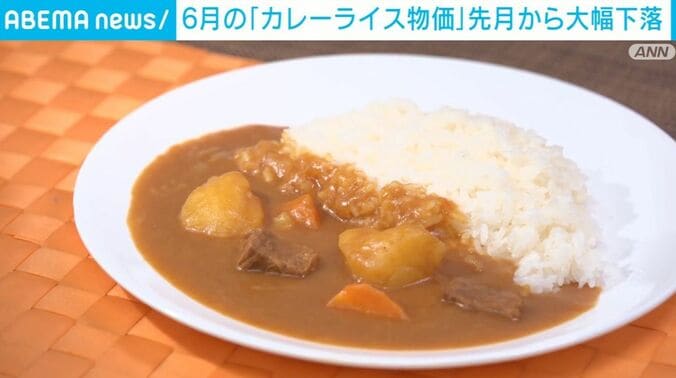 カレーライス物価が大幅下落