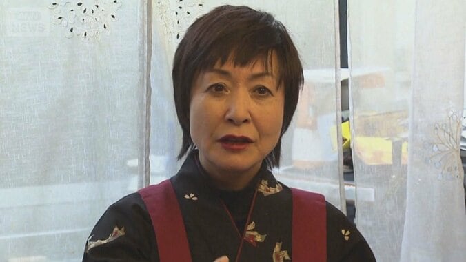 仮設店舗時代の梅澤さん　2015年3月