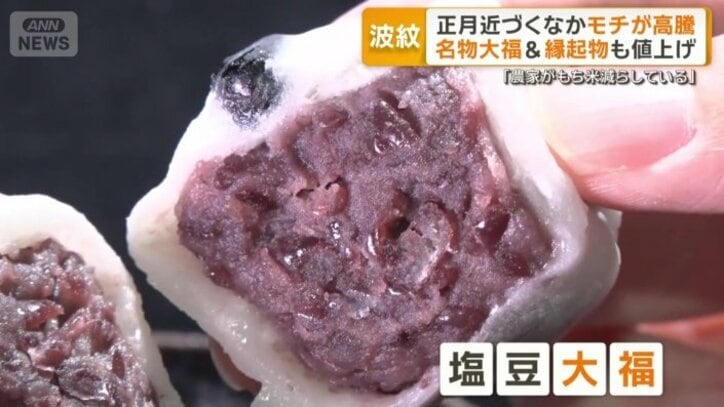 看板商品の一つ・塩豆大福