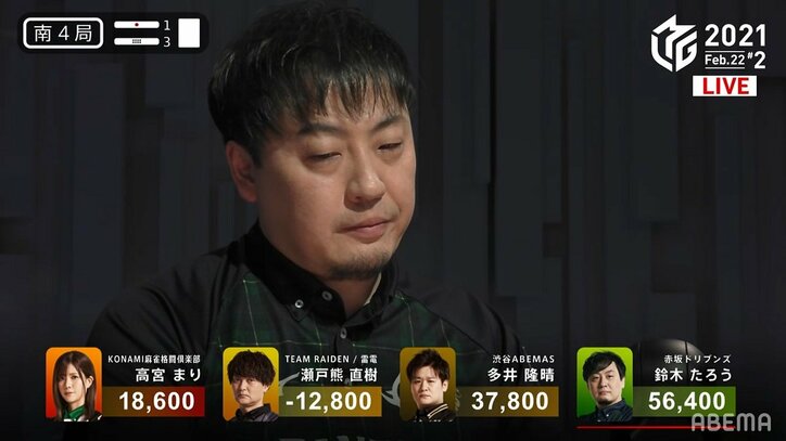 「終電、ない感じ?」欲張りゼウス・鈴木たろう、日付も変わる深夜のトップ「うれしいから許して」/麻雀・Mリーグ