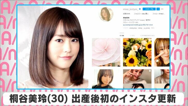桐谷美玲 第1子出産後初のインスタ更新 ファンからは体調気遣う声 芸能 Abema Times