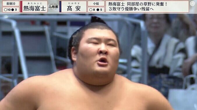 悔しそうな熱海富士