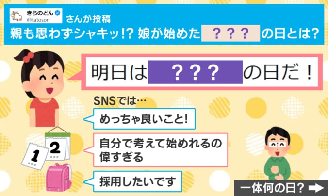 娘が始めた“ある記念日”