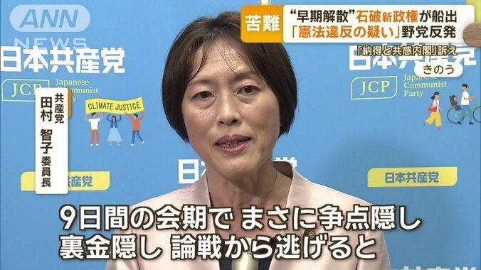 共産党　田村智子委員長