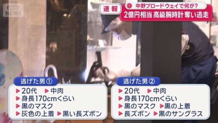 逃げた男の特徴