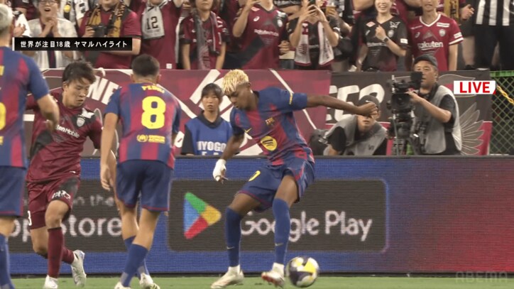 【写真・画像】「メッシやヤマルに股抜きされたら嬉しい」乾貴士の“独特表現”が話題！バルサ新10番の“超ステップ突破”に驚愕「変態さん（笑）」「反応がサッカー小僧w」　1枚目