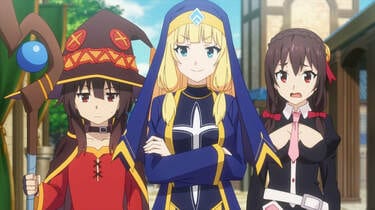 アニメ「この素晴らしい世界に爆焔を！」9話、めぐみんを膝枕する