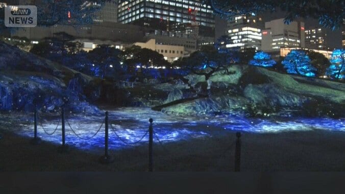 東京都心に「光り輝く庭園」出現　江戸の文化を職人芸で演出　旧芝離宮をライトアップ 1枚目