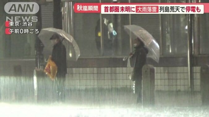 大粒の雨