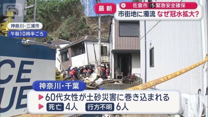 4人死亡、6人不明