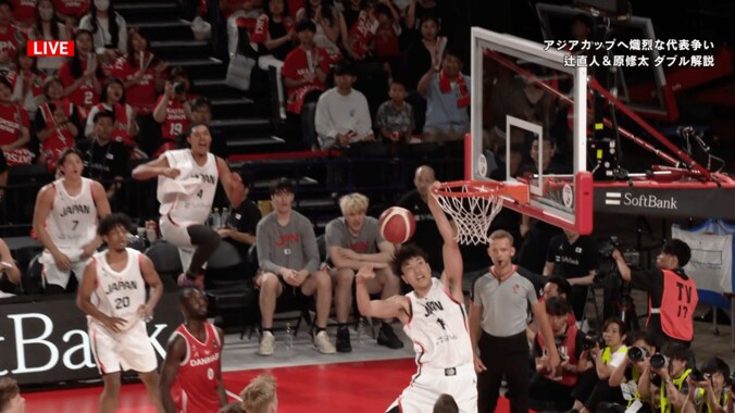 嘘だろ…？ 日本代表208cmセンターがまさかの“ダンク失敗”→解説＆ファン大絶叫！「両手か片手か迷ったか」「積極性は良い」狩野富成が“リアル桜木花道”に？ 3枚目