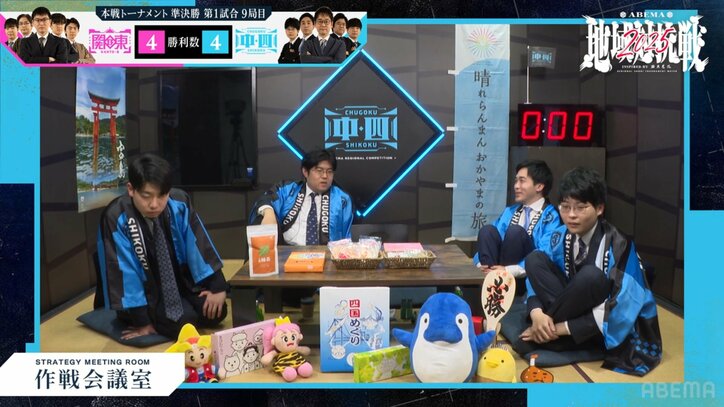 同じ姿勢の菅井八段と藤本六段