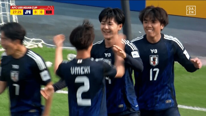 【写真・画像】「日韓戦は負けられない」U-20日本代表、韓国戦で先制点！ FW神田奏真の“超反応ゴール”にファンも歓喜「嗅覚を感じる」「ストライカー感ある」【U20アジアカップ】　1枚目