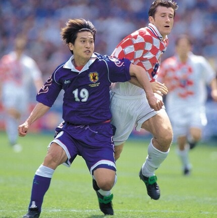 【日本代表】98年フランスワールドカップ出場モデル アウェイ　当時物 日本代表】98年フランスワールドカップ出場モデル アウェイ当時物