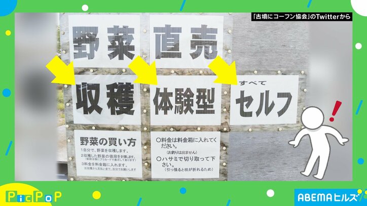 「究極のセルフ」“収穫”のできる無人野菜販売所にネット民興奮 投稿者「もちろん買った」
