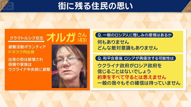 母親や家族はウクライナ中央部に避難