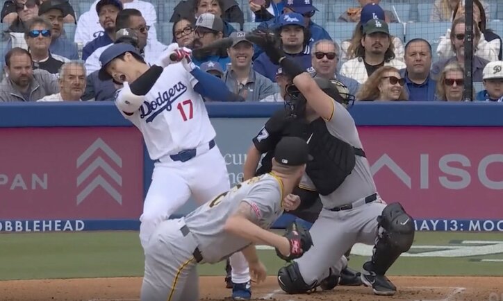 【写真・画像】「ボール破裂した？」 大谷翔平、爆速弾丸ヒットのヤバすぎる“打球音”にファン騒然「もはや砲弾やん」 「大谷さんだけ音が違うw」　1枚目