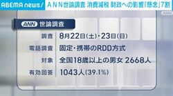 ANN世論調査 消費減税 財政への影響「懸念」7割